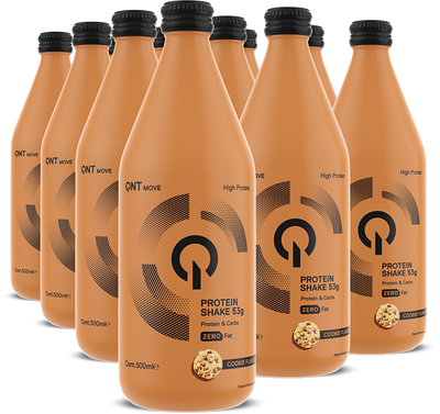 QNT Protein Shake Glass Bottle - 12 x 500 ml