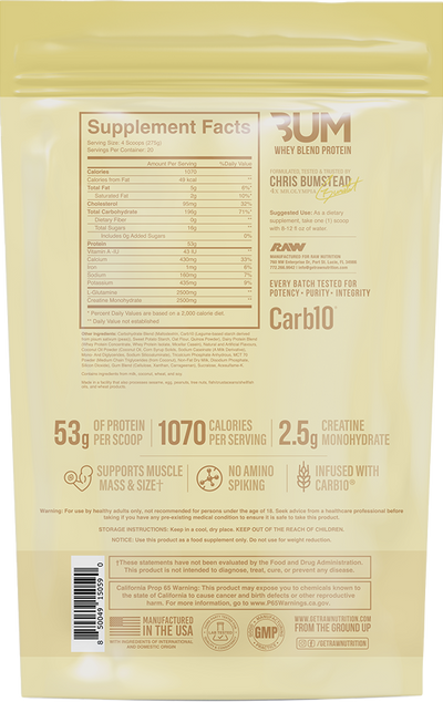 RAW CBUM Mass Gainer - 5443g