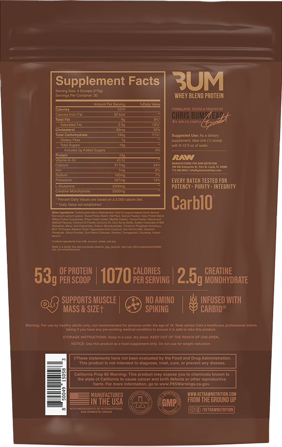 RAW CBUM Mass Gainer - 5443g