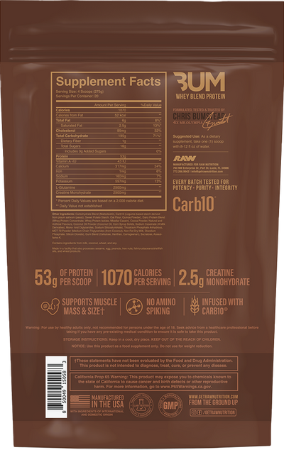 RAW CBUM Mass Gainer - 5443g