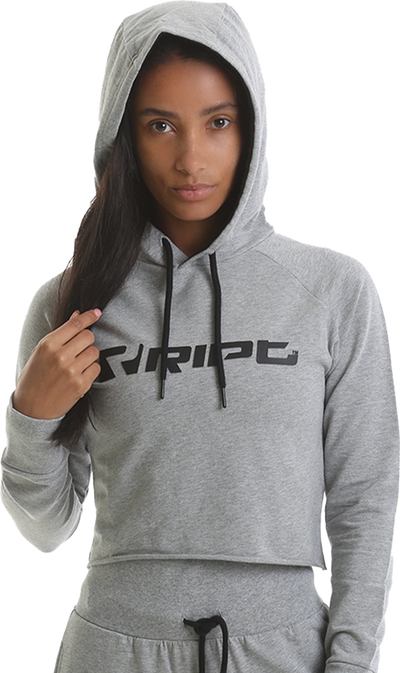 RIPT RCLSWT719 Ladies Cropped Hoodie - Grey