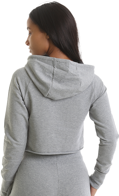RIPT RCLSWT719 Ladies Cropped Hoodie - Grey