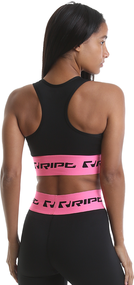 RIPT RCLTOP717 Ladies Crop Top Branded - Pink
