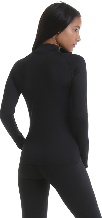 RIPT RCLTOP721 Ladies Zip Thru Top - Black