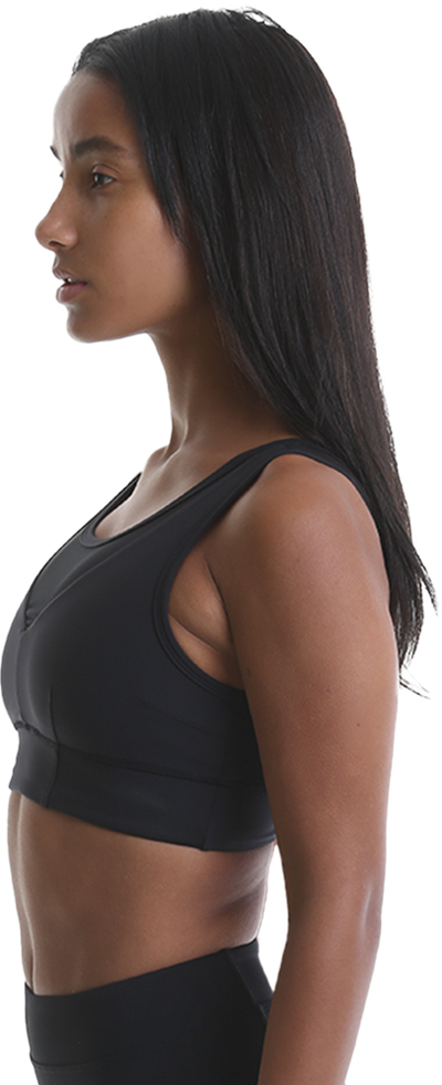 RIPT RCLTOP734 Ladies Crop Top Mesh - Black