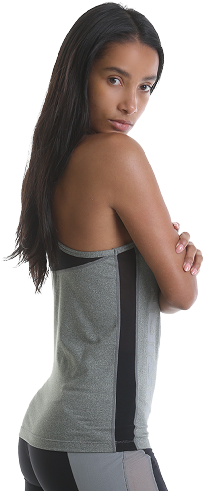 RIPT RCLVST731 Ladies Mesh Panel Vest - Grey