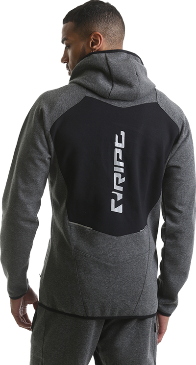 RIPT RCSWT709 Mens Hooded Zip Thru - Grey Marl