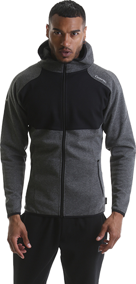 RIPT RCSWT709 Mens Hooded Zip Thru - Grey Marl