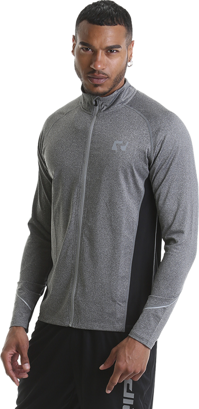 RIPT RCTOP728 Mens Zip Thru Top - Grey