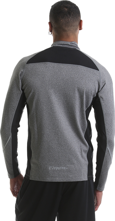 RIPT RCTOP728 Mens Zip Thru Top - Grey