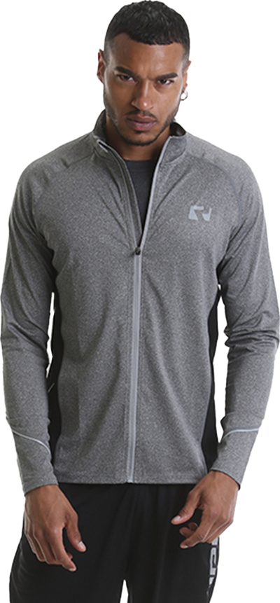 RIPT RCTOP728 Mens Zip Thru Top - Grey