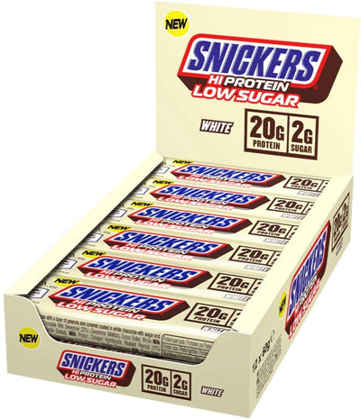 Snickers HiProtein Low Sugar Bar - 12 x 57 g - White