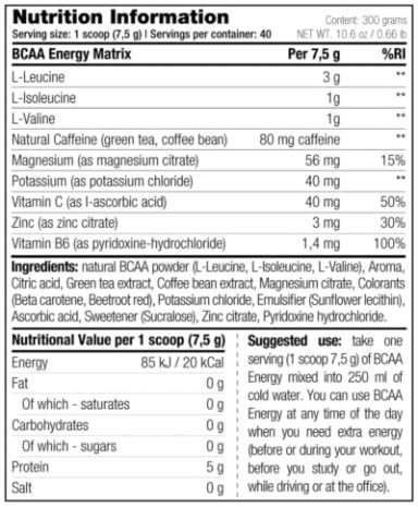 Stacker2 BCAA Energy - 300 g