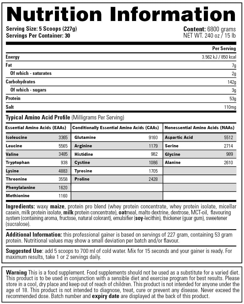 Stacker2 Giant Mass Gainer - 2270 g