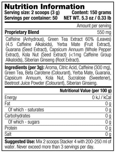 Stacker2 Stacker4 Powder - 50 Servings