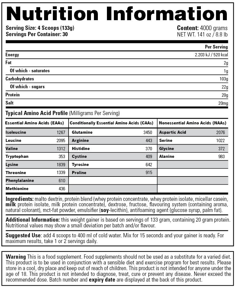 Stacker2 Ultra Mass Xtreme - 4000 g