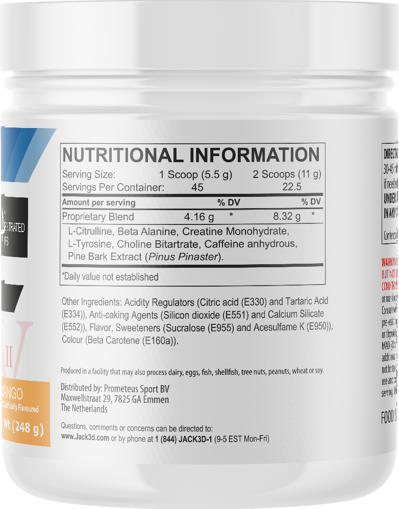Jack3d Advanced Pre-workout