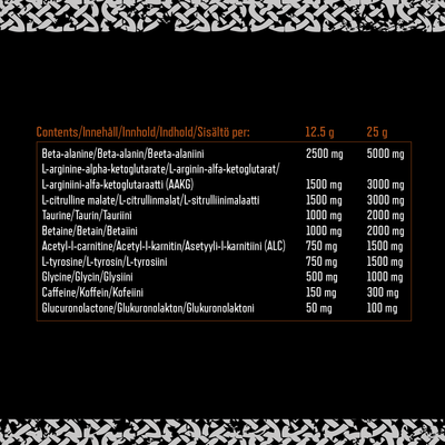 Viking Power Thor's Hammer Pre-workout - 500 g