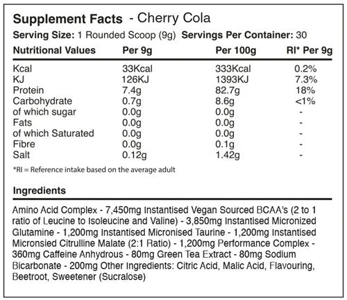 Warrior Amino Blast BCAA - 270 g