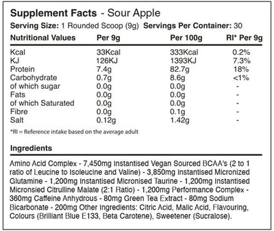 Warrior Amino Blast BCAA - 270 g