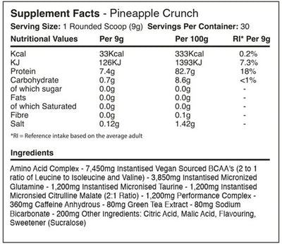 Warrior Amino Blast BCAA - 270 g
