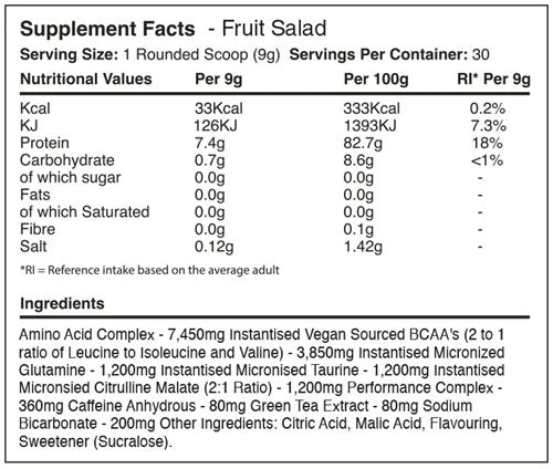 Warrior Amino Blast BCAA - 270 g