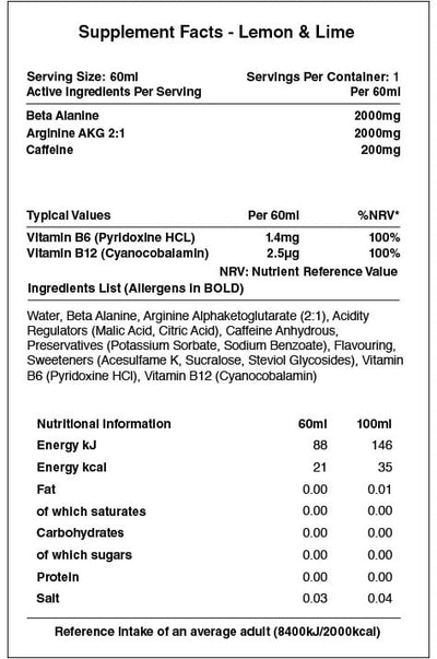 Warrior Rage Energy Shots - 12 x 60 ml