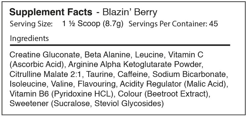 Warrior Rage Pre-Workout - 392 g