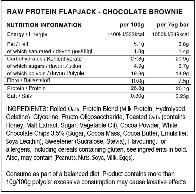 Warrior Raw Protein Flapjack - 12 x 75 g