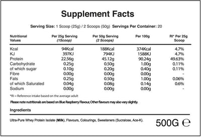 Warrior Whey Isolate Protein - 500 g